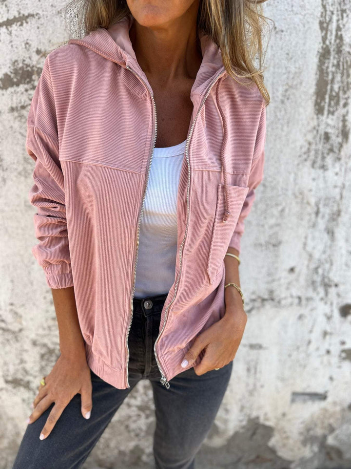 Damen Freizeitjacke mit Kapuze und Reißverschluss – Liana