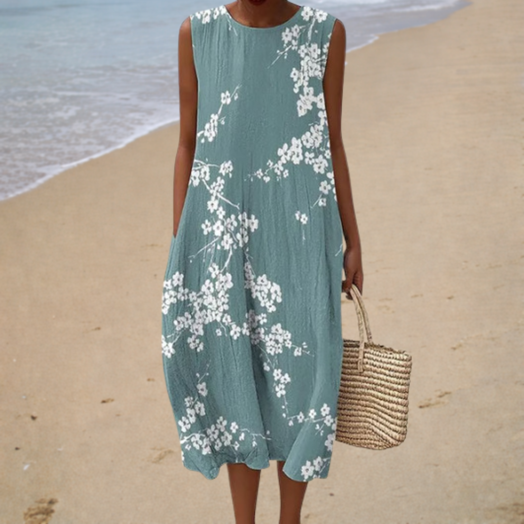 Theresa – Bequemes ärmelloses Sommerkleid – Modell Emma – Produktansicht 1