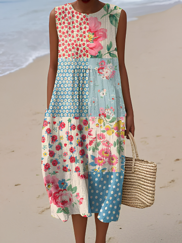 Ute – Midikleid mit Patchwork – Produktansicht 1
