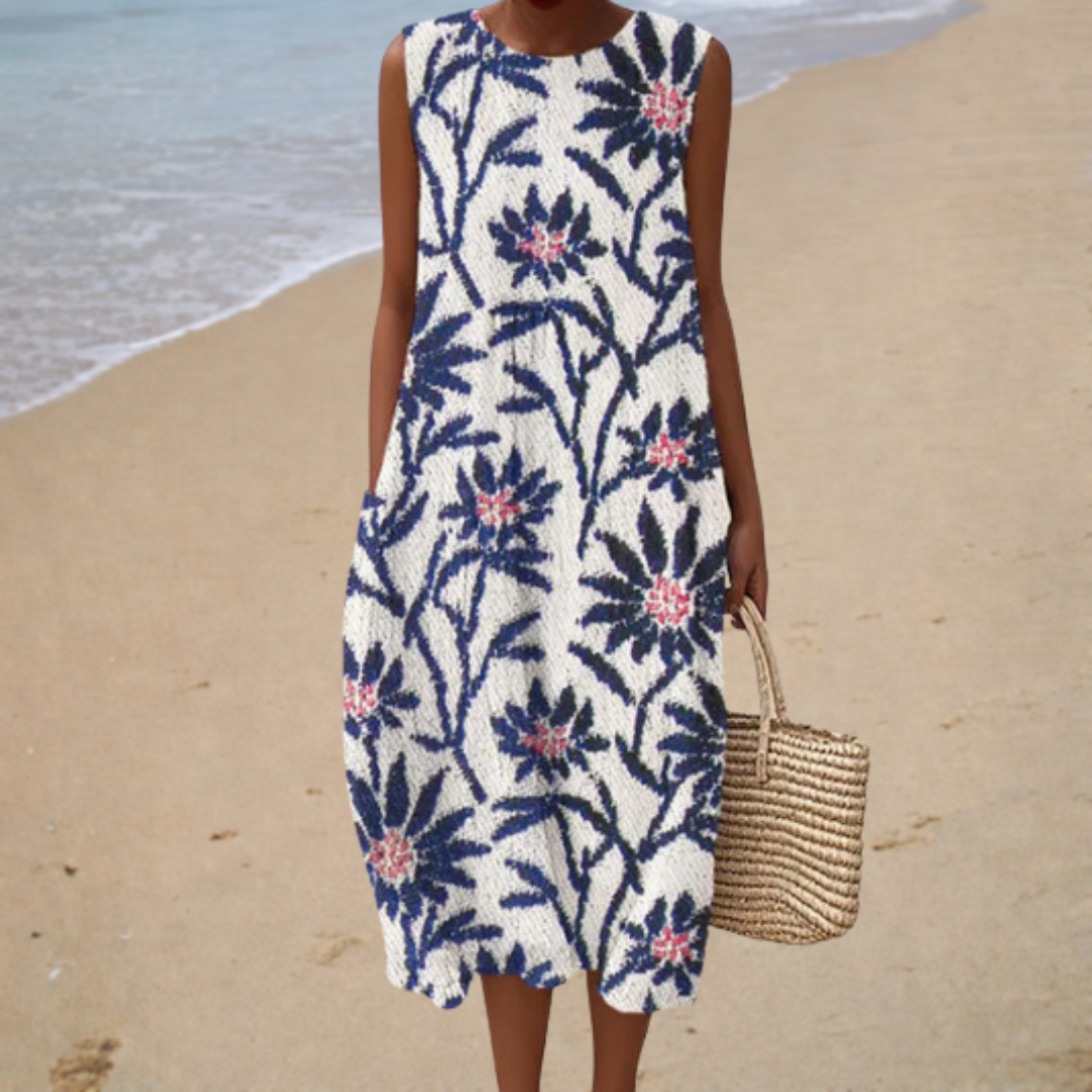 Marlene – Bequemes ärmelloses Sommerkleid – Modell Sophia – Produktansicht 1