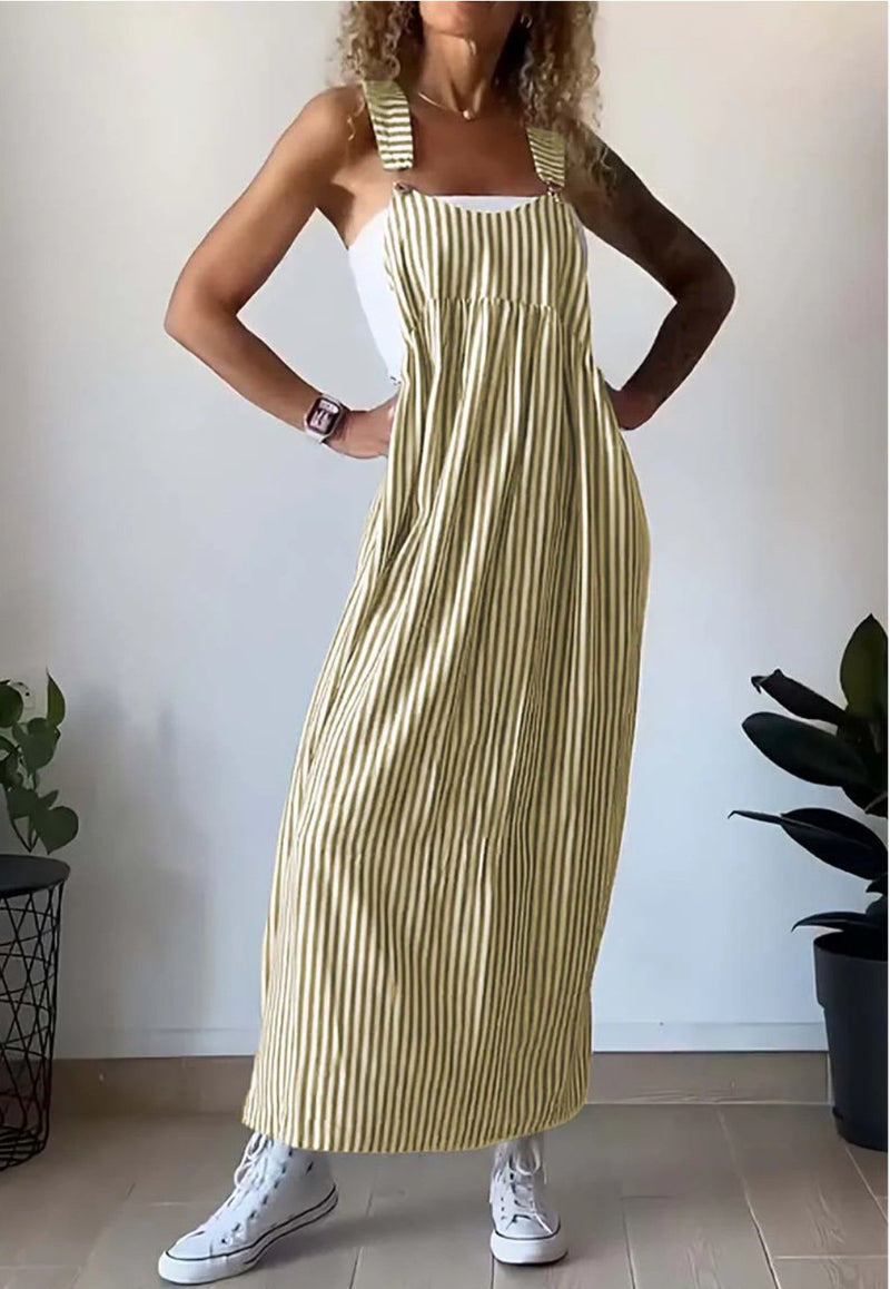Stilvoller Gestreifter Casual Jumpsuit mit Komfort-Schnitt – Liana