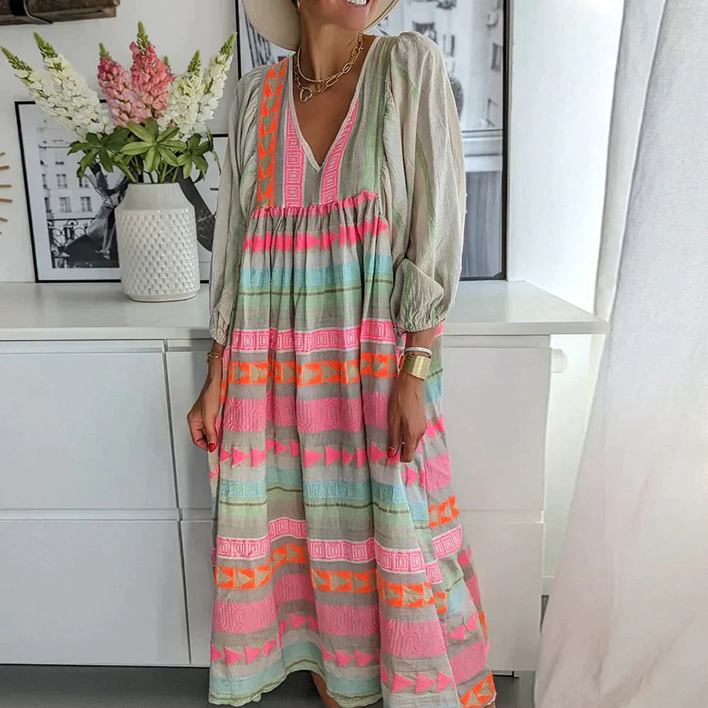 Sommerliches Maxikleid mit Farbverlauf – Solenne