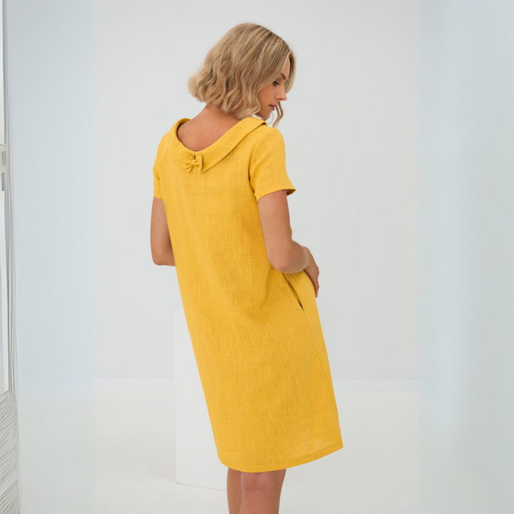 Leinen Sommerkleid mit Midi-Länge – Fenna
