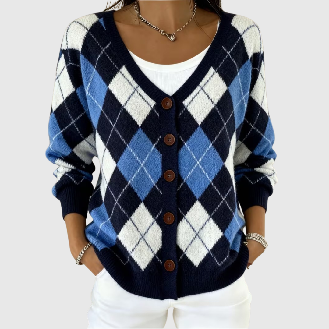 Frieda – Bequemer Strickcardigan mit Knöpfen – Produktansicht 1