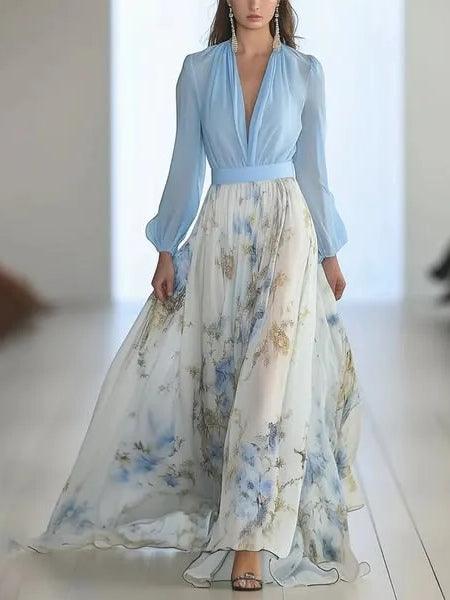 Tilda – Kleid maxi mit Blumenprint mozzafiato und V-Ausschnitt – Produktansicht 1