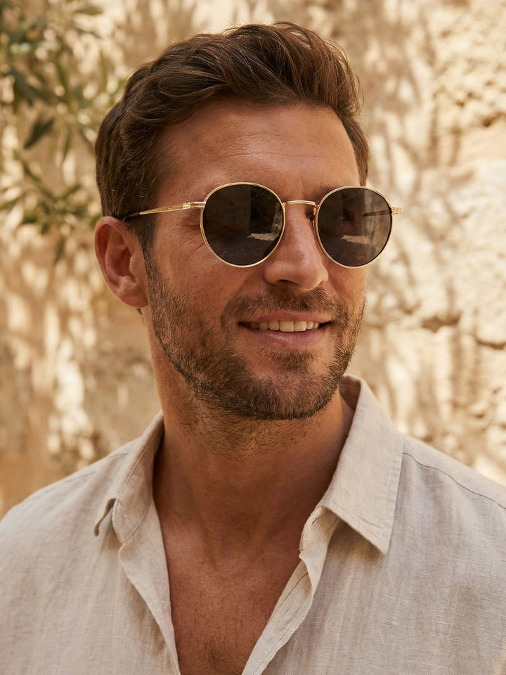 Unisex Designer Sonnenbrille mit Rundgläsern – Nova