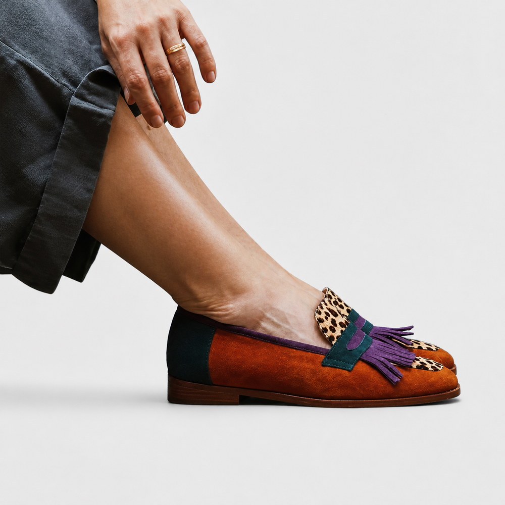 Luise – Brauner Leoparden-Loafer – Produktansicht 2