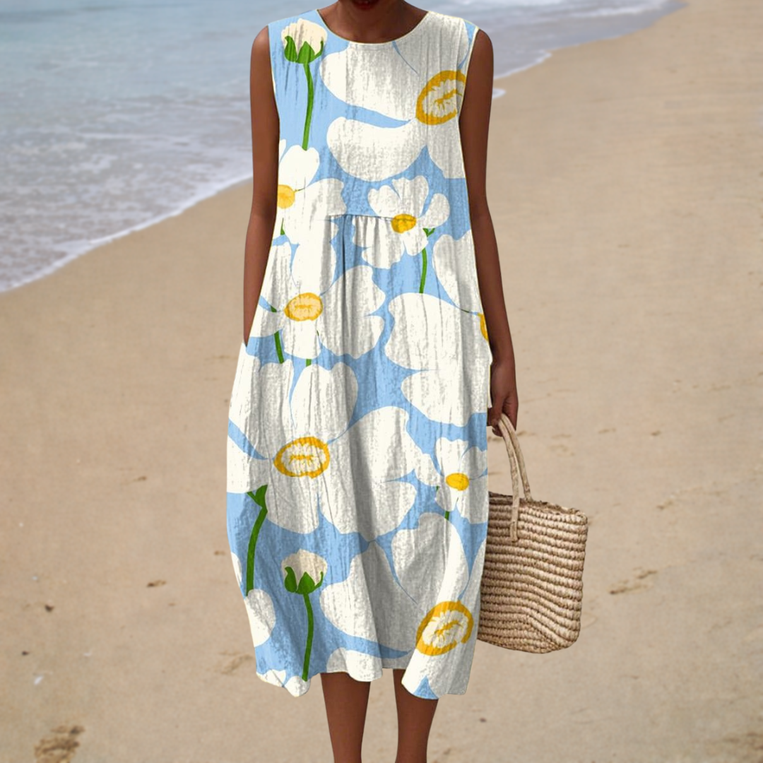 Magdalena – Bequemes ärmelloses Sommerkleid – Produktansicht 1