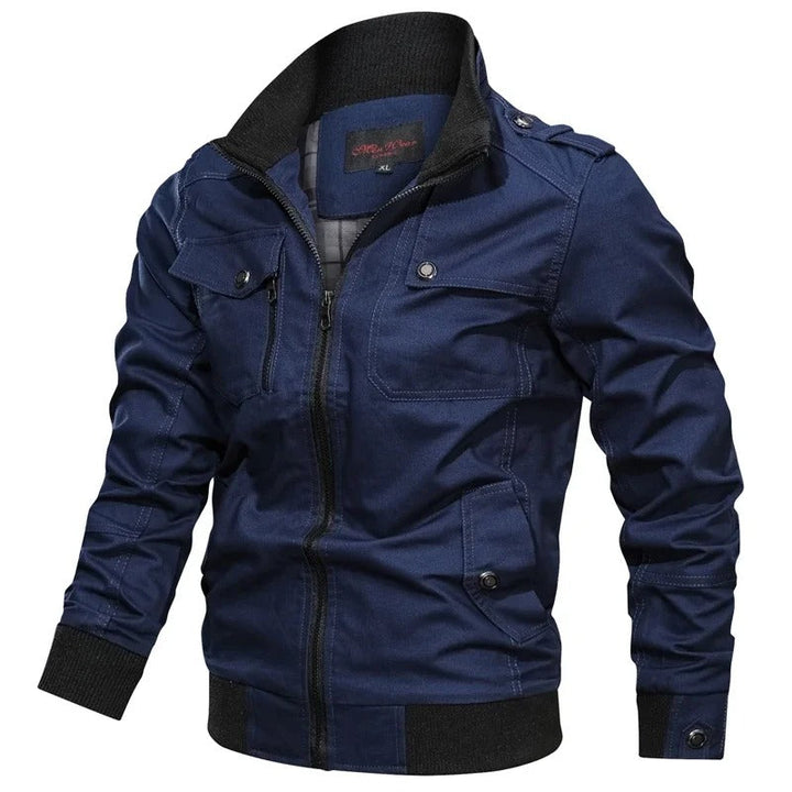 Herren Sommerjacke mit Kragen und Motorrad-Look – Vince