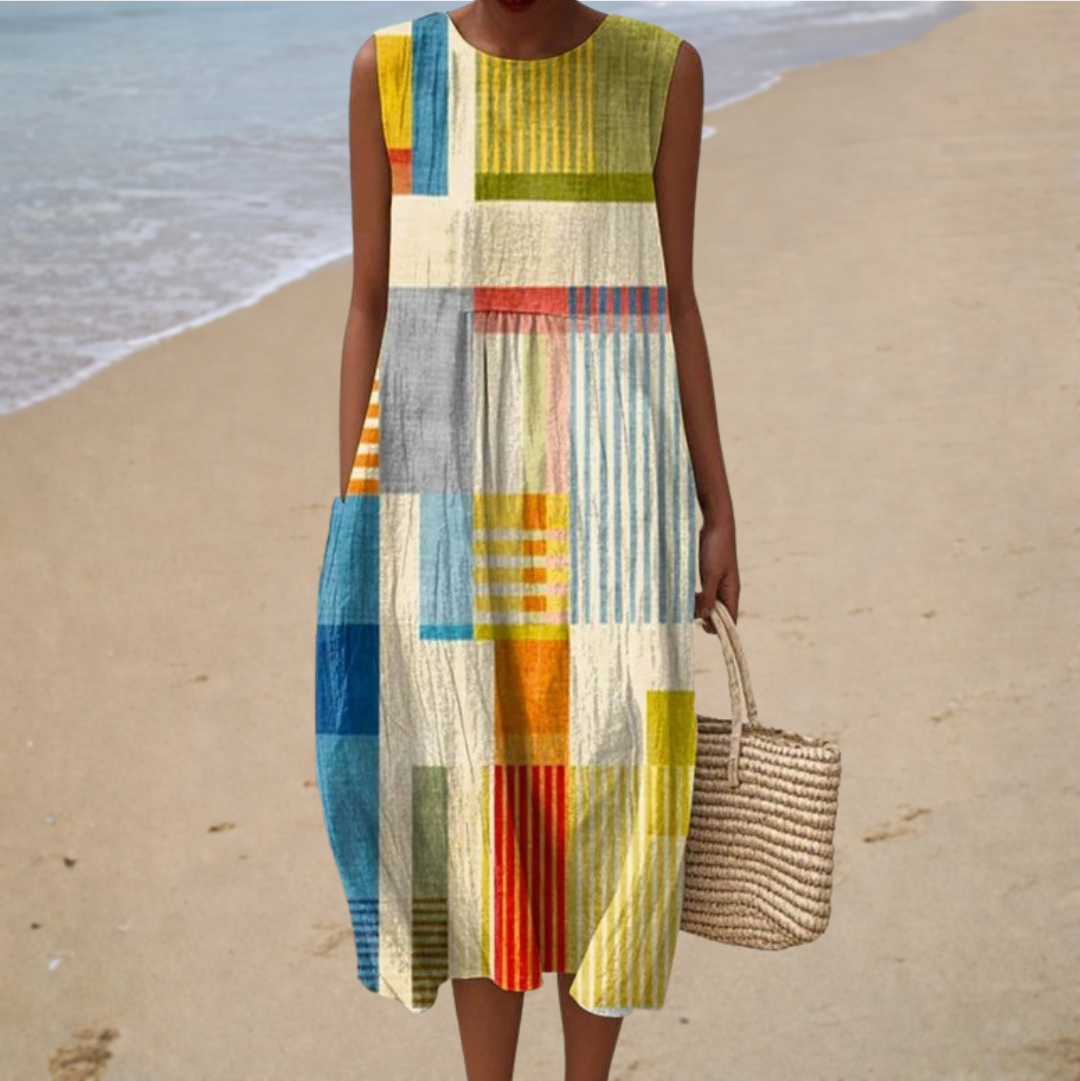 Sophie – Bequemes ärmelloses Sommerkleid – Modell Emma – Produktansicht 1