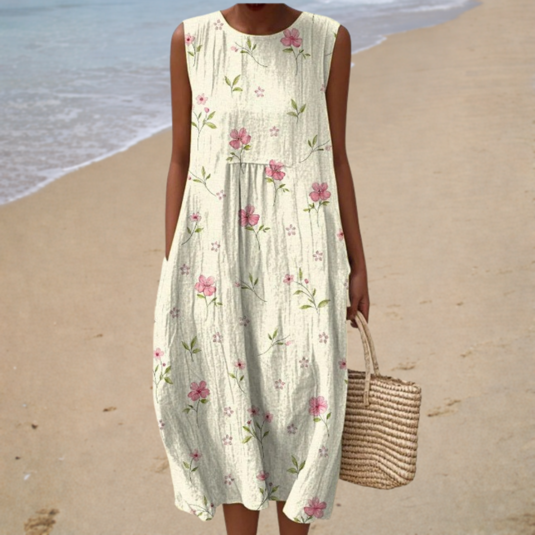 Sophie – Bequemes ärmelloses Sommerkleid – Modell Mia – Produktansicht 1
