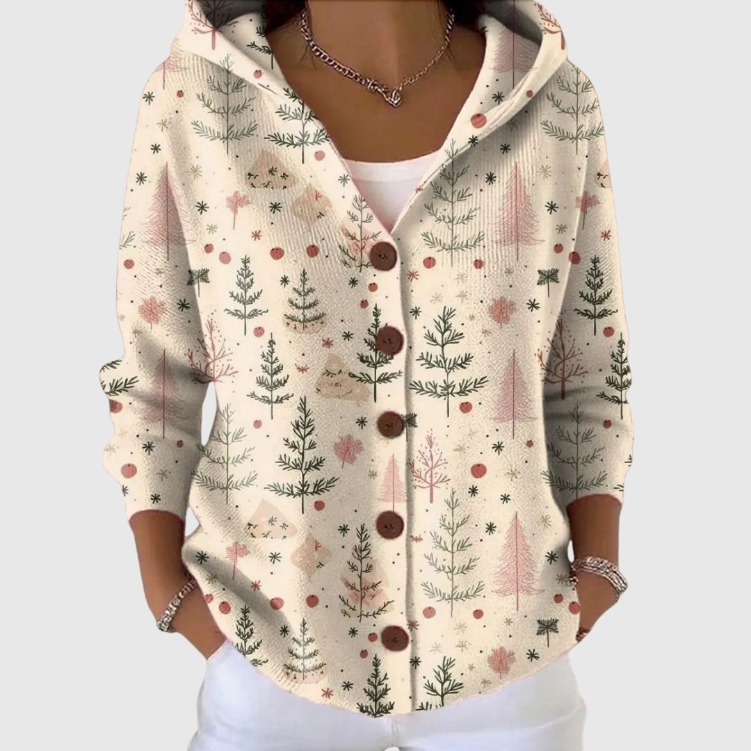 Luise – Bequemer Strickcardigan mit Kapuze – Produktansicht 1