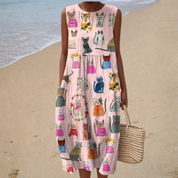 Charlotte – Bequemes ärmelloses Sommerkleid – Produktansicht 1