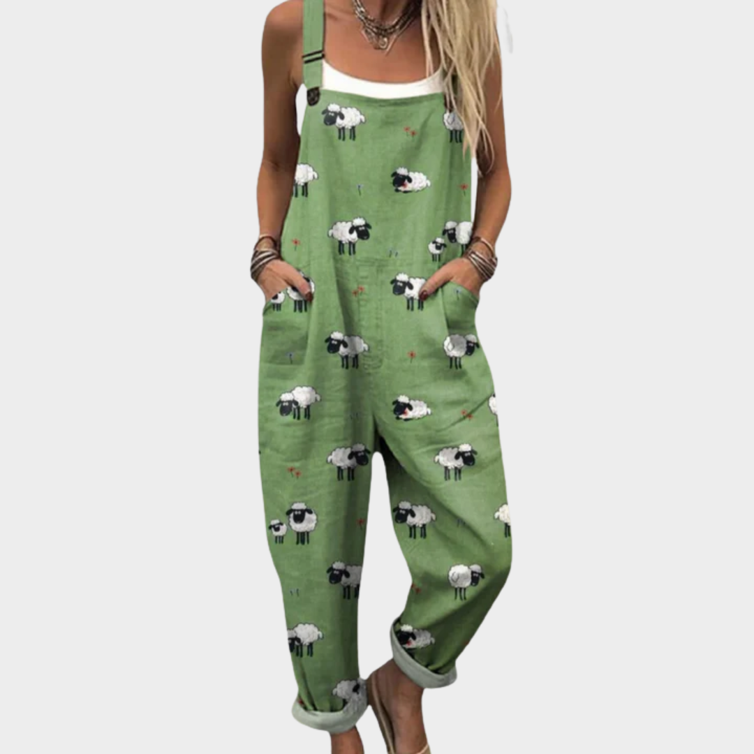 Bequeme gemusterte Latzhose – Modell 7B8301 – Produktansicht 1