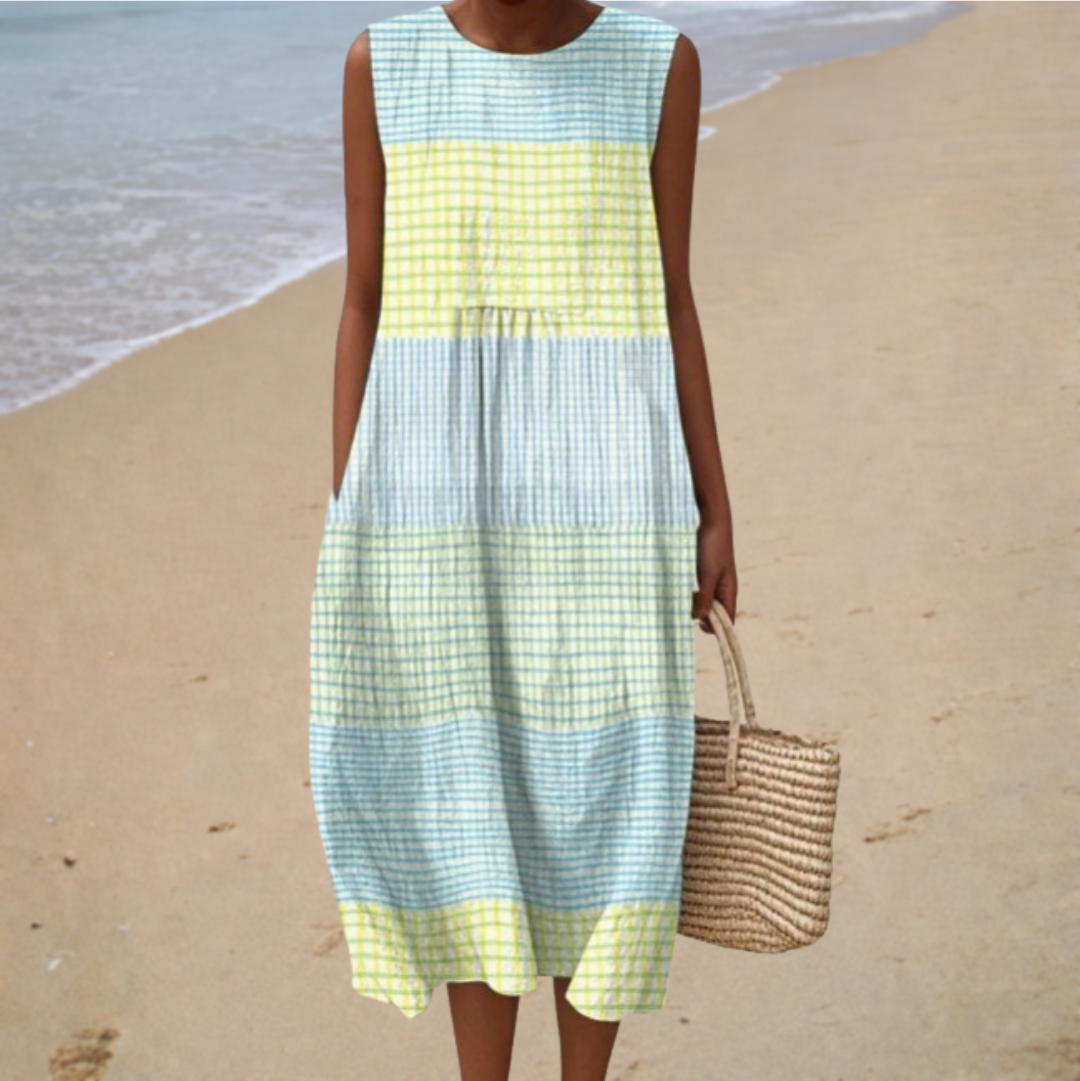 Theresa – Bequemes ärmelloses Sommerkleid – Modell Mia – Produktansicht 1