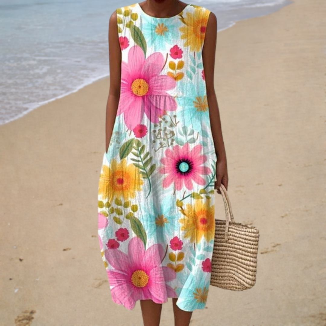 Clara – Bequemes ärmelloses Sommerkleid – Produktansicht 1