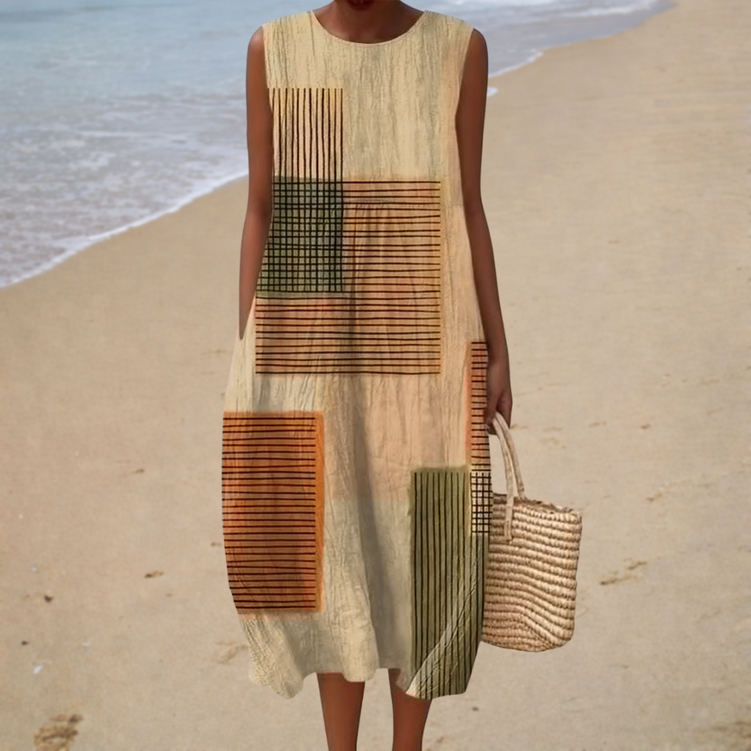 Johanna – Bequemes ärmelloses Sommerkleid – Modell Mia – Produktansicht 1