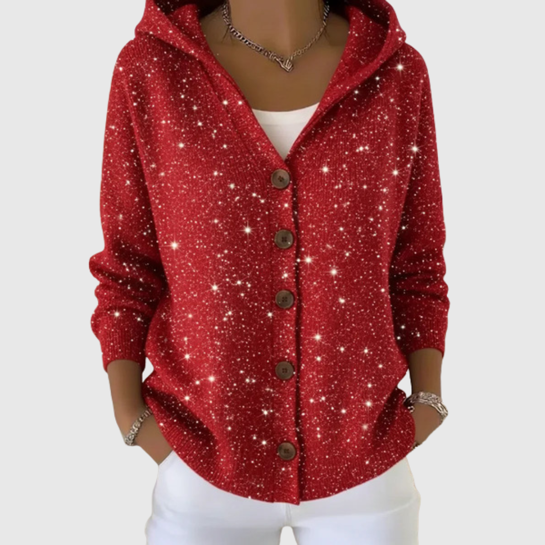 Marie – Bequemer Strickcardigan mit Kapuze – Produktansicht 1