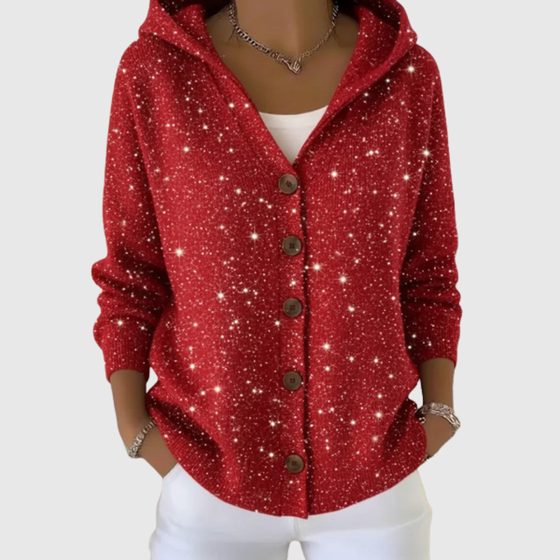 Marie – Bequemer Strickcardigan mit Kapuze – Produktansicht 1