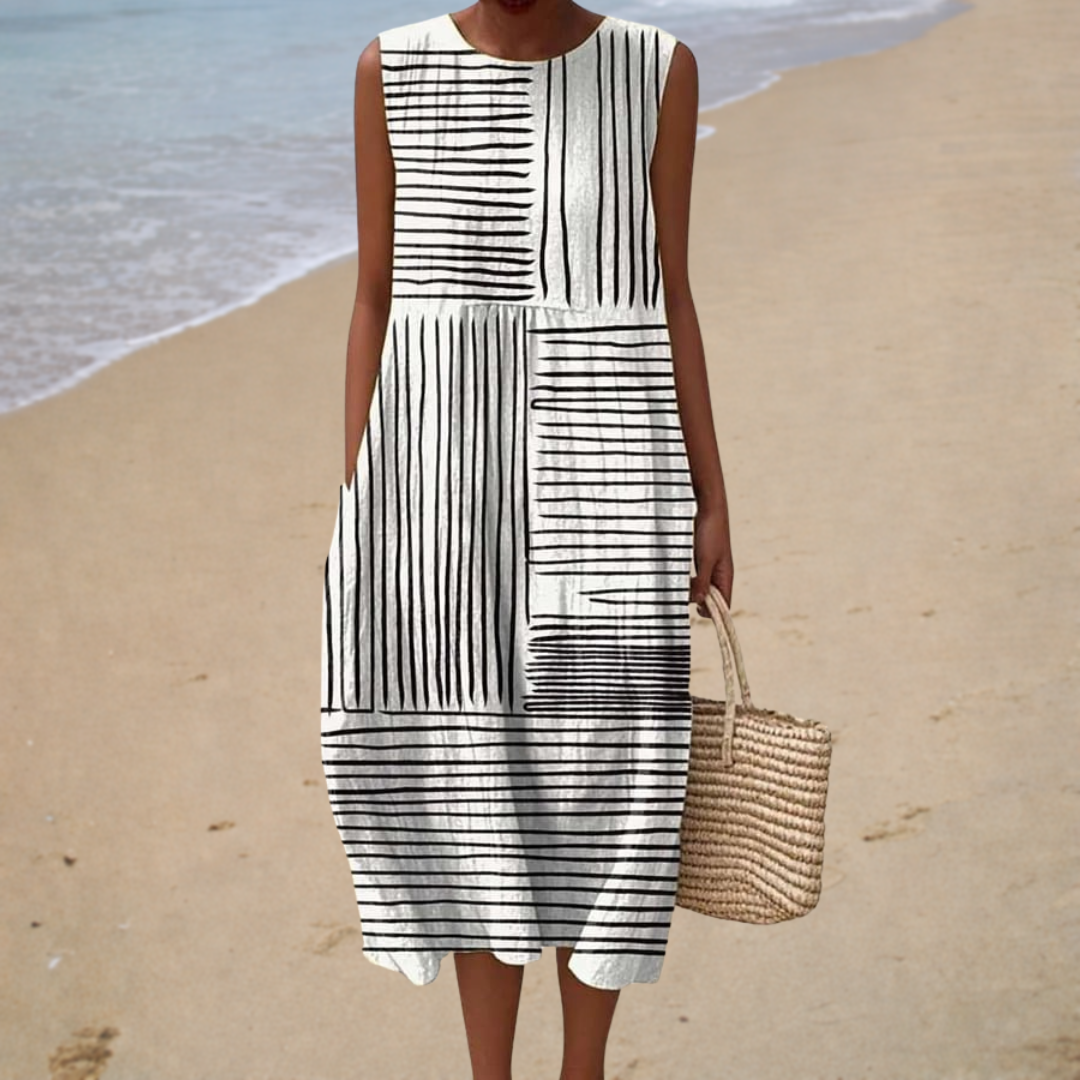 Marlene – Bequemes ärmelloses Sommerkleid – Modell Emma – Produktansicht 1