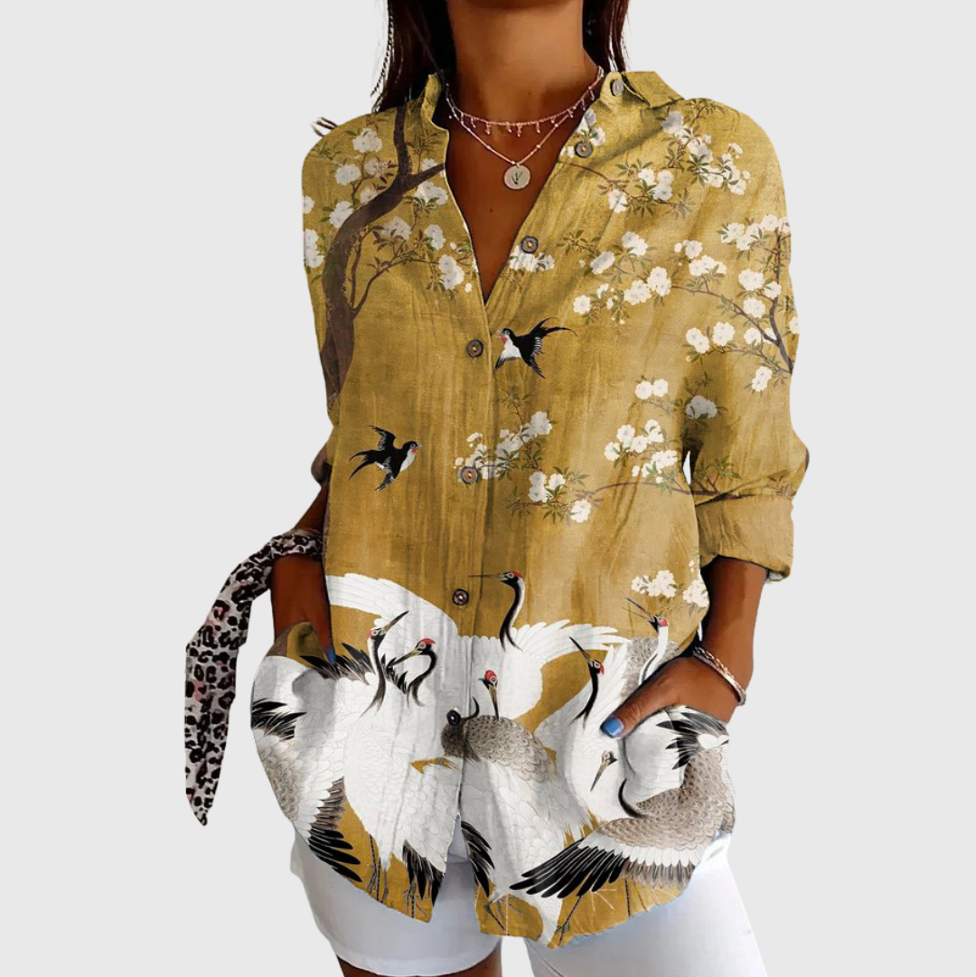 Lieselotte – Leichte farbenfrohe Bluse mit Print – Produktansicht 1