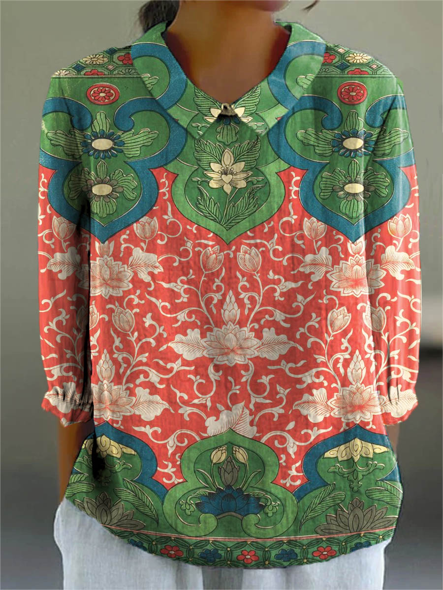 Hannah-Lotte – Künstlerische Bluse mit Print – Produktansicht 1