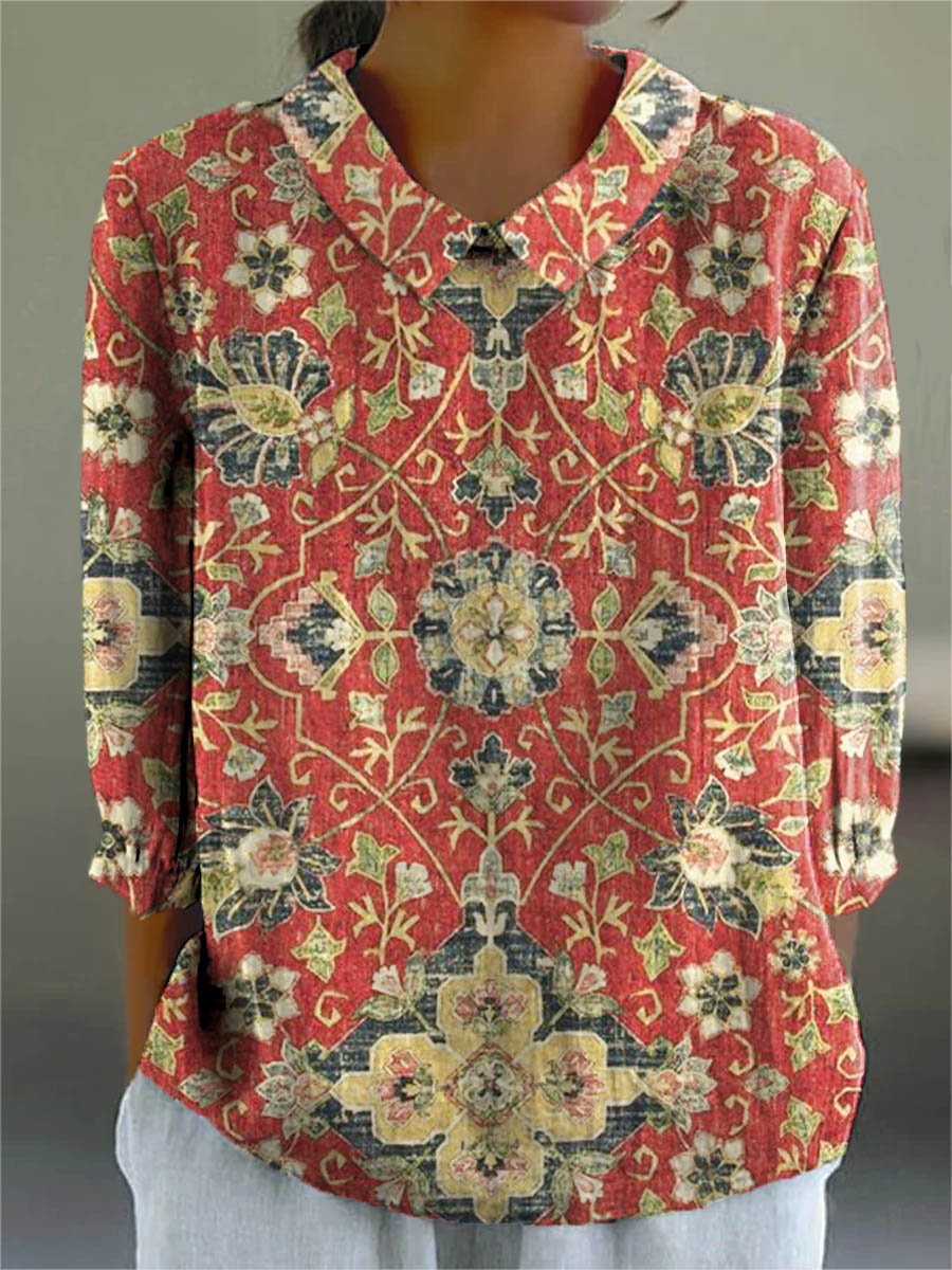 Anna-Rose – Künstlerische Bluse mit Print – Produktansicht 1
