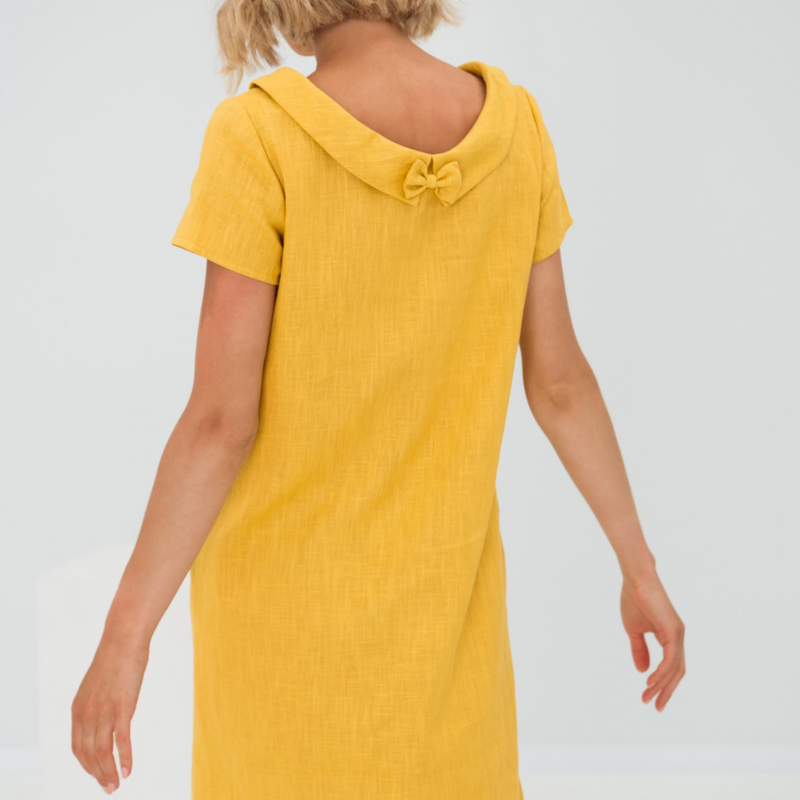 Leinen Sommerkleid mit Midi-Länge – Fenna