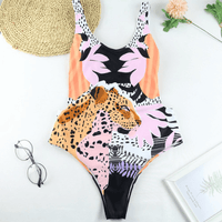 Stylischer Einteiler-Badeanzug mit Animal Print für Damen - WildWelle