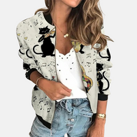 Damen Retro Bomberjacke mit Print – Zoë