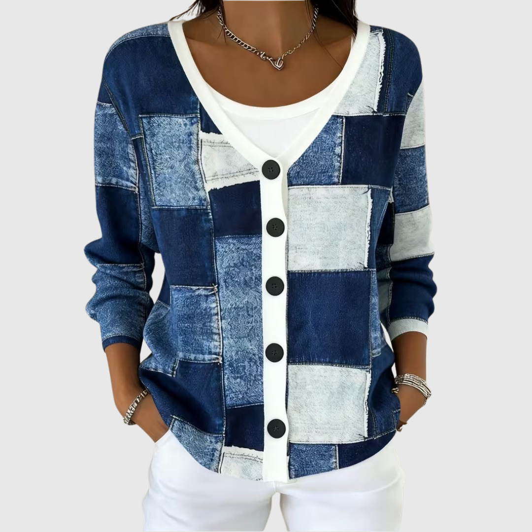 Viktoria – Bequemer geknöpfter Strickcardigan – Modell Leni – Produktansicht 1