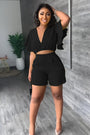 Trendiges Sommer-Zweiteiler Set mit Falten-Design – Marlene