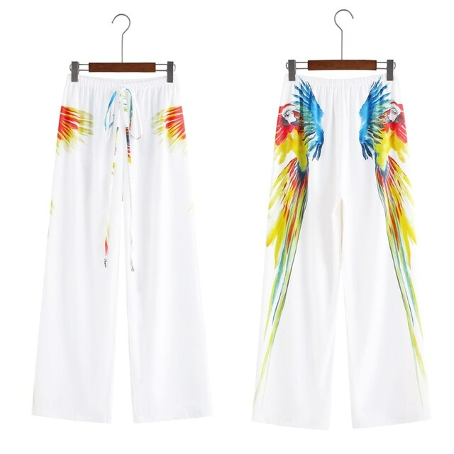 Weit geschnittene Sommerhose aus Chiffon – Liana