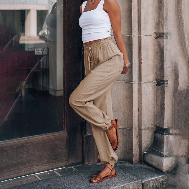Luise – Elegante Hose mit Kordel – Produktansicht 7