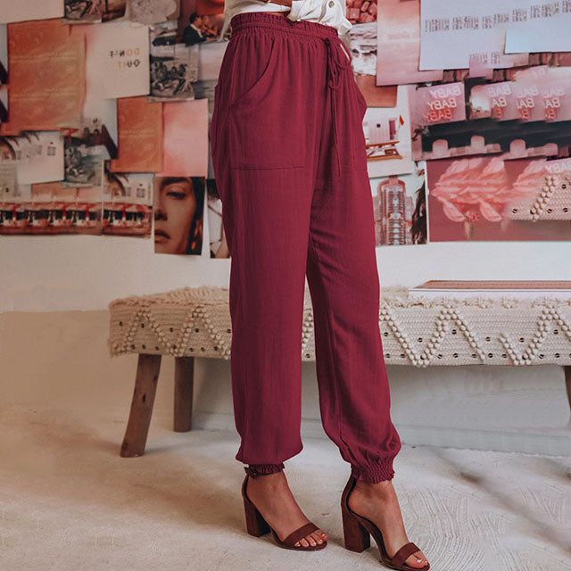 Luise – Elegante Hose mit Kordel – Produktansicht 9