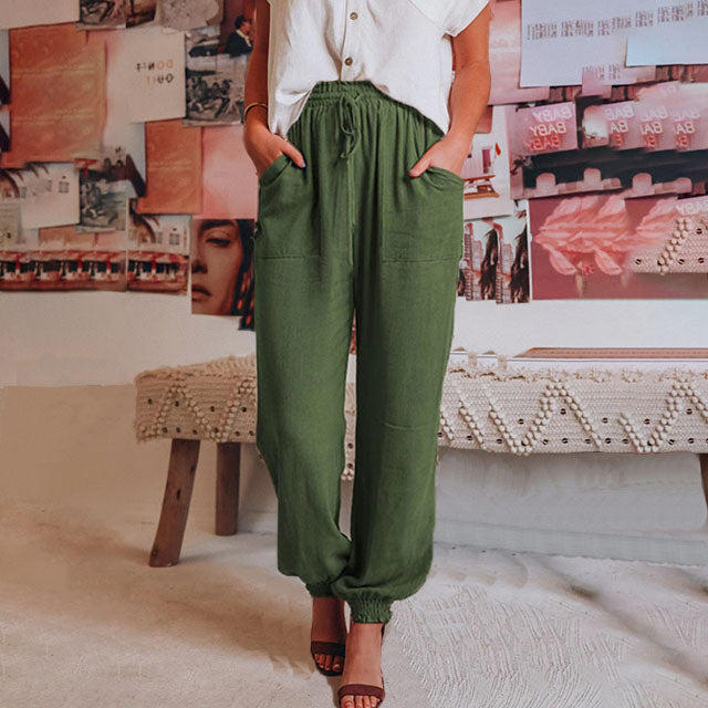 Luise – Elegante Hose mit Kordel – Produktansicht 14
