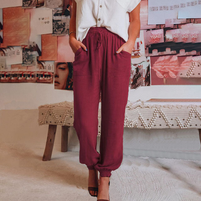 Luise – Elegante Hose mit Kordel – Produktansicht 8