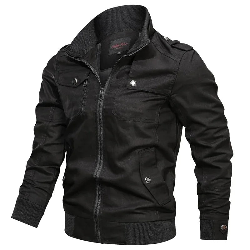 Herren Sommerjacke mit Kragen und Motorrad-Look – Vince