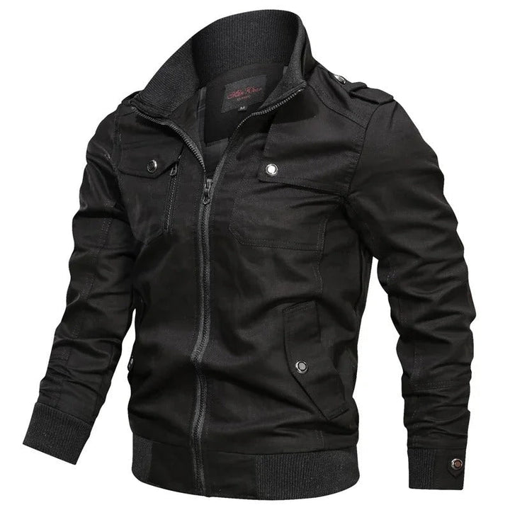 Herren Sommerjacke mit Kragen und Motorrad-Look – Vince