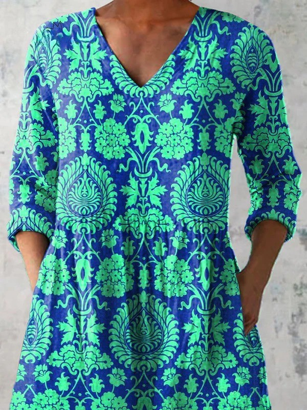 Kornelia – Lange Bluse mit V-Ausschnitt – Produktansicht 2