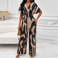 Sommerlicher Print-Jumpsuit mit V-Ausschnitt – Noemi