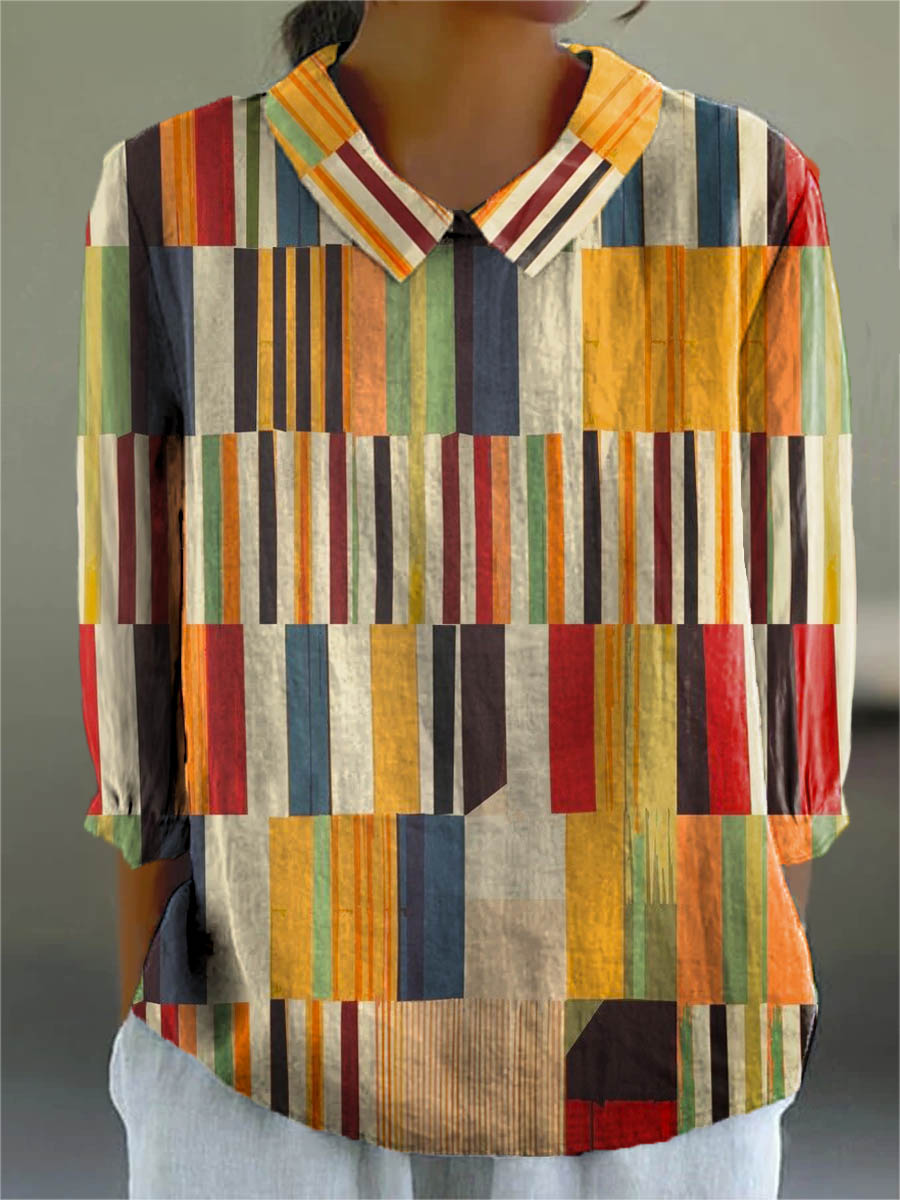 Norina – Künstlerische Bluse mit Print – Produktansicht 1