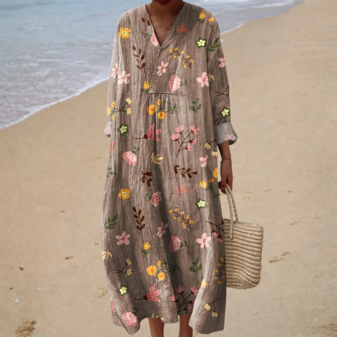 Marlene – Figurschmeichelndes Sommerkleid mit Print – Produktansicht 1