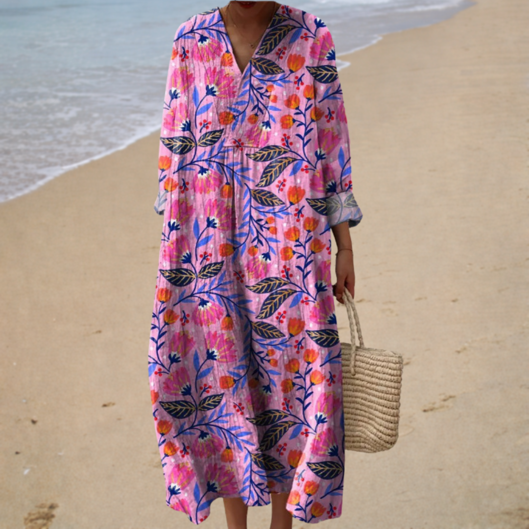 Theresa – Figurschmeichelndes Sommerkleid mit Print – Produktansicht 1