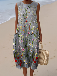Dagmar – Midikleid mit WildBlumen – Produktansicht 1