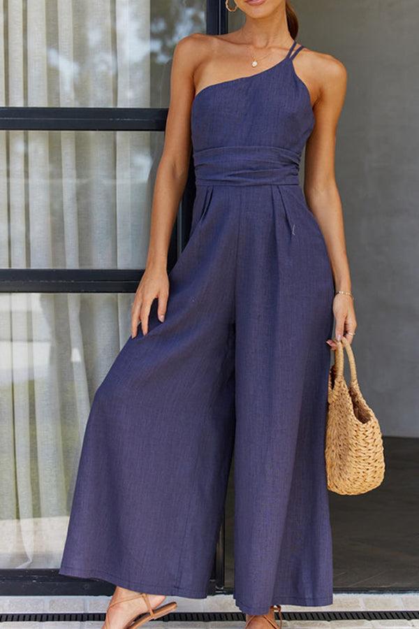 Ärmelloser Damen Jumpsuit mit Lockerer Passform – Mireille