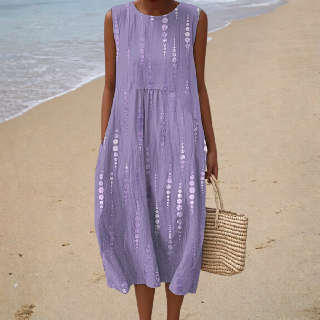 Lena – Bequemes ärmelloses Sommerkleid – Modell Mia – Produktansicht 1
