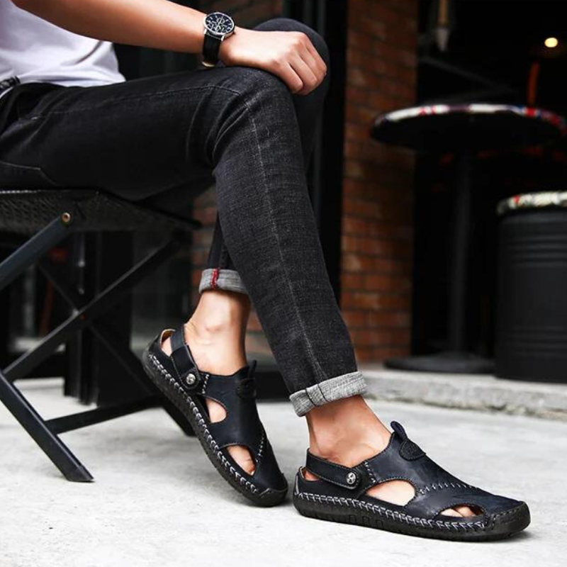 Orthopädische Herren-Ledersandalen – Marco