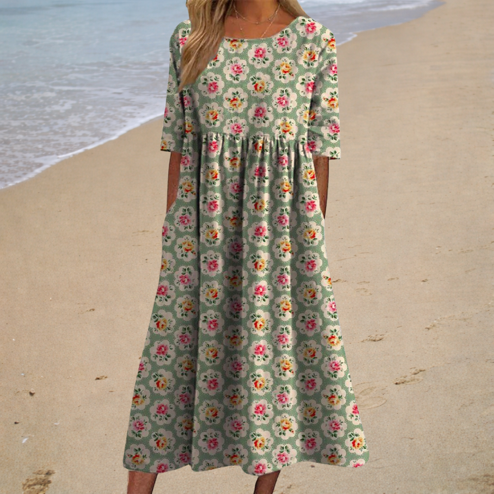 Clara – Fließendes langes Kleid – chic und bequem – Produktansicht 2