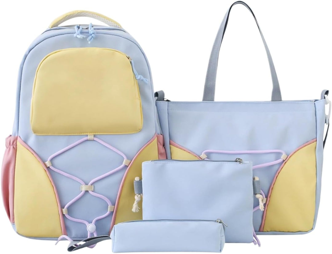 Schulrucksack-Set – Rucksack mit großem Volumen für Schüler mit Federmäppchen und Taschen – Nivora